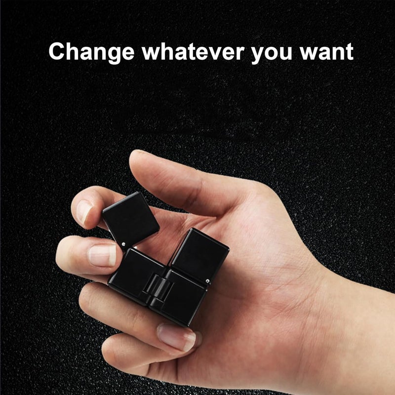 UOEPOWA 2-Pack Infinity Cube Fidget Toy, Sensory Tool Fidgeting Game for Teens and Adult, Cool Mini Gadget Best for Stress Relief, Light on The Fingers, Perfect Sensory Gift for Kids, Teens and Adults - Image 3