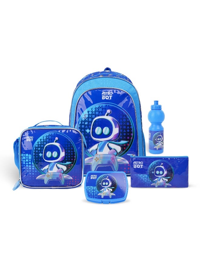 Sony Playstation Play 5In1 Backpack Set 18" I Backpack I Lunch Bag I Water Bottle I Pencil Case I Lunch Box I Packaging - Image 2
