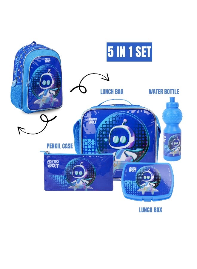 Sony Playstation Play 5In1 Backpack Set 18" I Backpack I Lunch Bag I Water Bottle I Pencil Case I Lunch Box I Packaging - Image 5