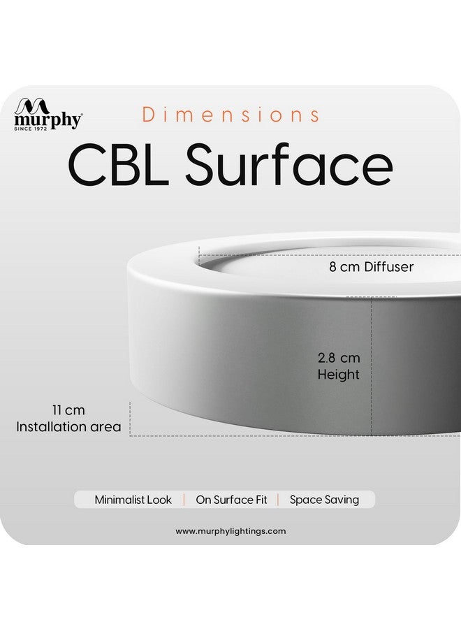 Murphy 9W CBL 3-in-1 Round Surface Down Light Color Changing Light (Cool White/Warm White/Natural White, Pack of 4) - Image 5