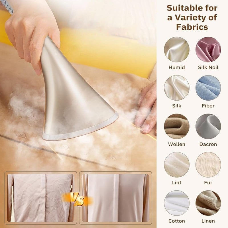 Zephyrspets Vertical Garment Steamer for Clothes, 2000W Garment Steamer Professional with Dual Bar Clothing Steamer with Vertical Steaming, Built-in Ironing Board, 2.5 L Big Capacity Tank-White - Image 3