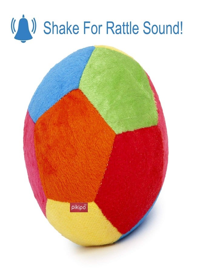 Pikipo Plush Soft Ball (Small Size, 11cm) and Kitty Face Soft Rattle Combo, Multicolor,Baby (Material: Polyester & Plush) - Image 3