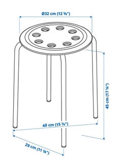 SKY-TOUCH SKY-TOUCH 1pcs Stackable Marius Stool, Durable Plastic & Steel, Lightweight, Space-Saving, Anti-Slip Legs, Holds Up to 80kg, Ideal for Indoor/Outdoor Use–Home,Office,Bar,School,Lab  - Image 2