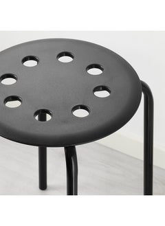 SKY-TOUCH SKY-TOUCH 1pcs Stackable Marius Stool, Durable Plastic & Steel, Lightweight, Space-Saving, Anti-Slip Legs, Holds Up to 80kg, Ideal for Indoor/Outdoor Use–Home,Office,Bar,School,Lab  - Image 4