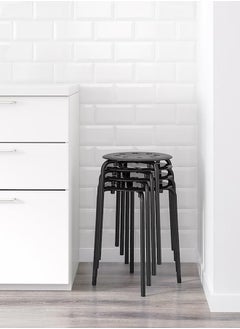 SKY-TOUCH SKY-TOUCH 1pcs Stackable Marius Stool, Durable Plastic & Steel, Lightweight, Space-Saving, Anti-Slip Legs, Holds Up to 80kg, Ideal for Indoor/Outdoor Use–Home,Office,Bar,School,Lab  - Image 5