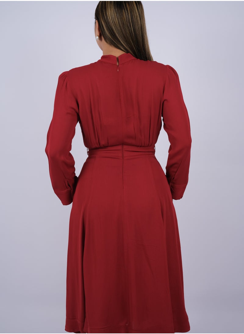 ONLY - Women's Zipper-Fastened Long Sleeves Dress in Arabian Spice - Image 1