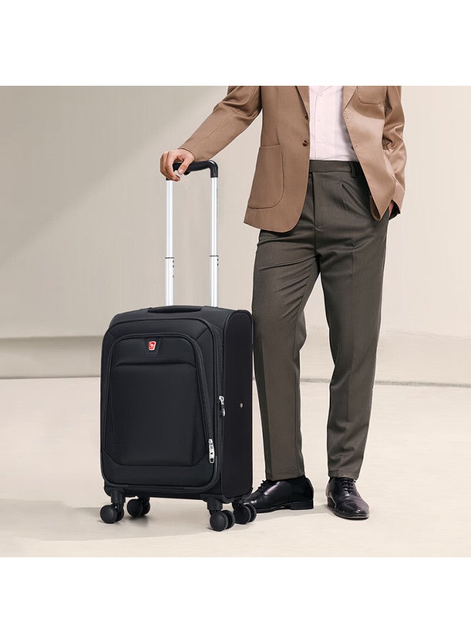 Oiwas Oxford Fabric Luggage Durable Trolley Case 20-inch Men's Business Large Capacity Travel Front Opening Canvas Suitcase - Image 5