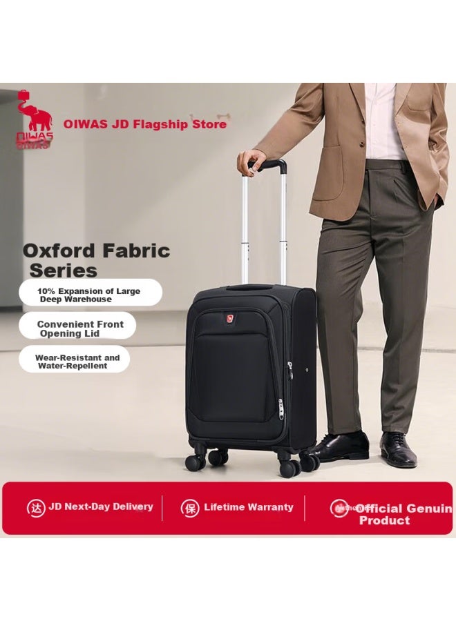 Oiwas Oxford Fabric Luggage Durable Trolley Case 20-inch Men's Business Large Capacity Travel Front Opening Canvas Suitcase - Image 1