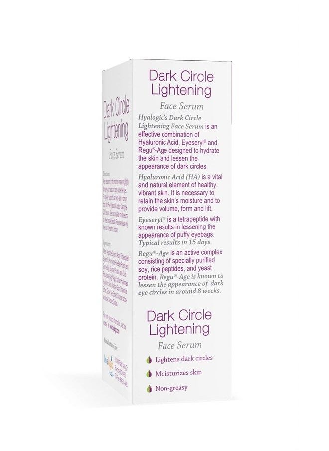 Hyalogic - Eye Serum for Under Eye Dark Circles– w/Hyaluronic Acid, Eyeseryl & Regu-Age – Non-Greasy Eye Cream for Dark Circles, Puffiness, Eye Bags, Wrinkles & Fine Lines - Image 1