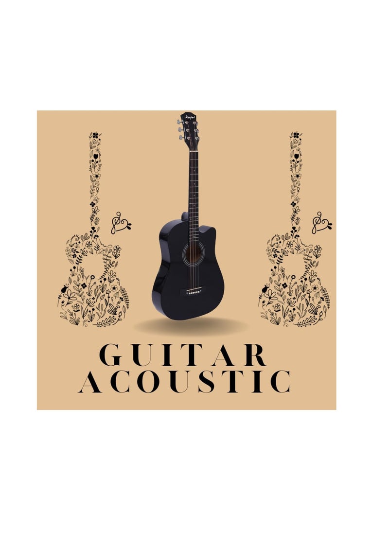 Megarya 38 Black Acoustic Guitar Combo Pack  - Image 5