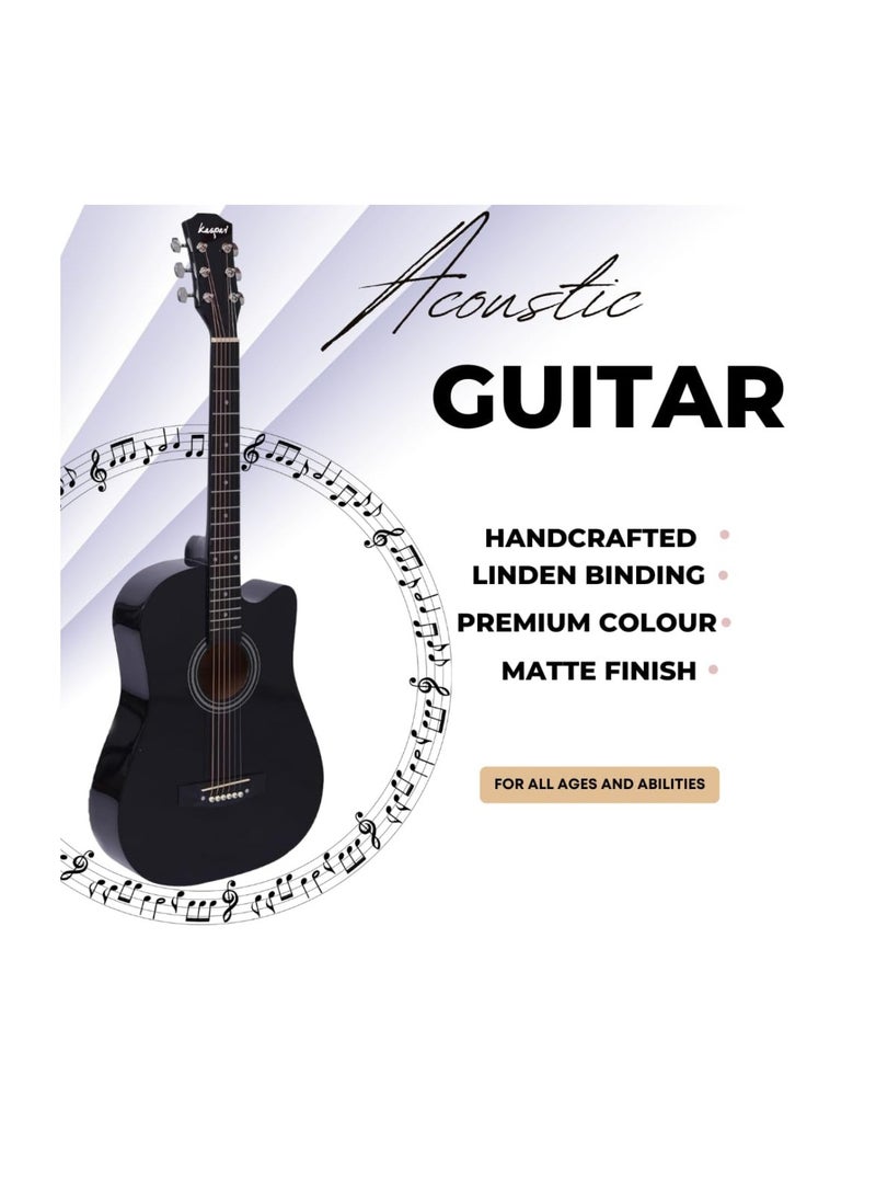 Megarya 38 Black Acoustic Guitar Combo Pack  - Image 3