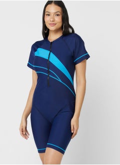 Printed Athletic Swimsuit