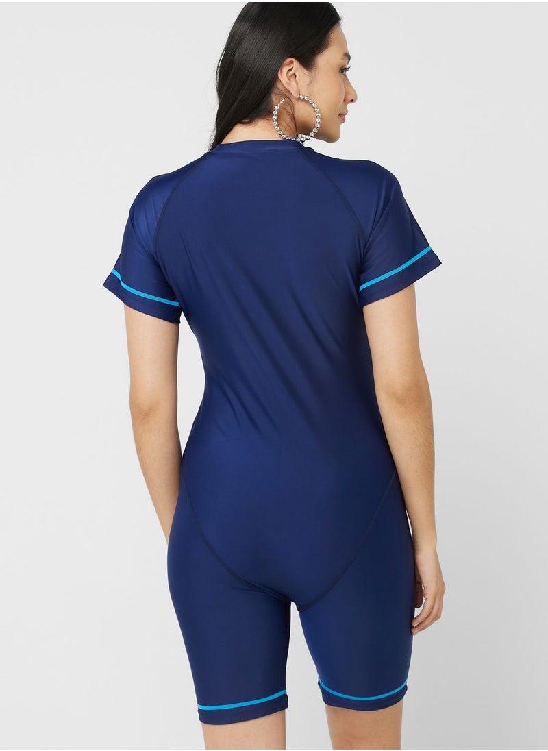 Ginger - Printed Athletic Swimsuit - Image 1