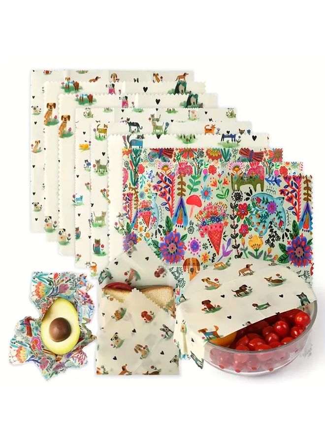 Cute Puppy Beeswax Food Wrap 3 Pack Washable For Bread Cheese Vegetables Picnic - Image 1