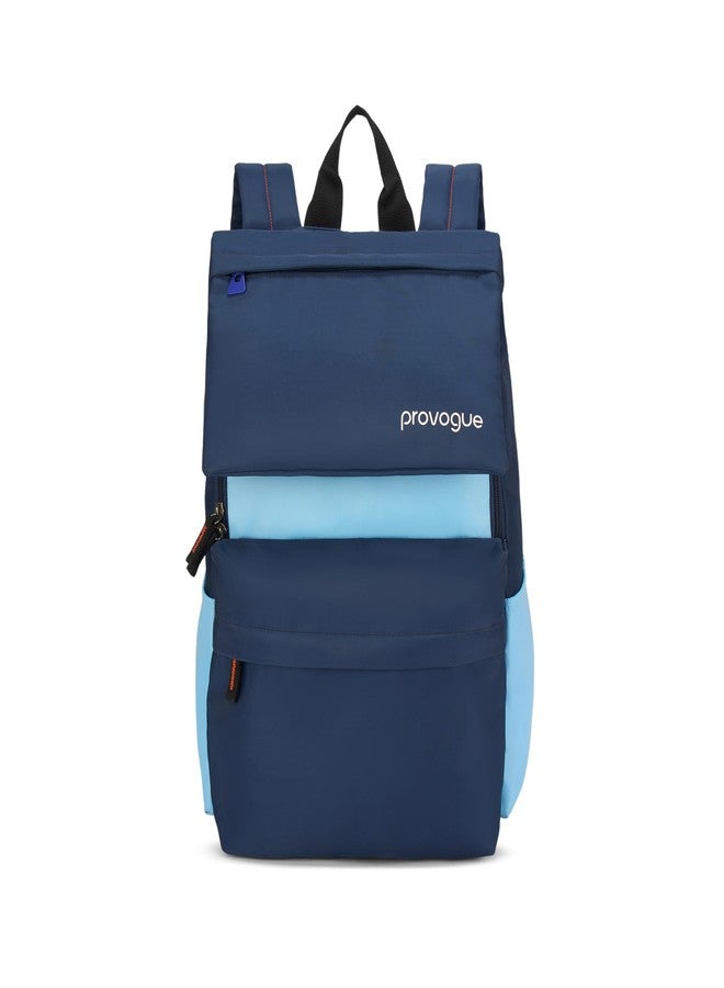 Provogue Plyn 24 litres everyday backpack bag for man with 15.6 inch laptop compartment, stylish contemporary daily use college, office & outdoor backpack bags for women with organiser (Byte Blue) - Image 1