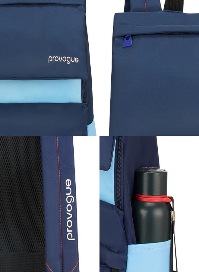 Provogue Plyn 24 litres everyday backpack bag for man with 15.6 inch laptop compartment, stylish contemporary daily use college, office & outdoor backpack bags for women with organiser (Byte Blue) - Image 4