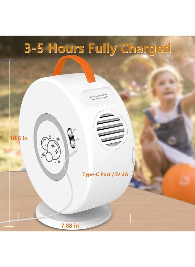 Weilim Bubble Machine Automatic Bubble Blower for Kids Toddlers Rechargeable Battery Portable Bubble Maker Electric Bubble Machine Auto Rotating 90°/360° Outdoor Toy for Birthday Party Wedding - Image 4