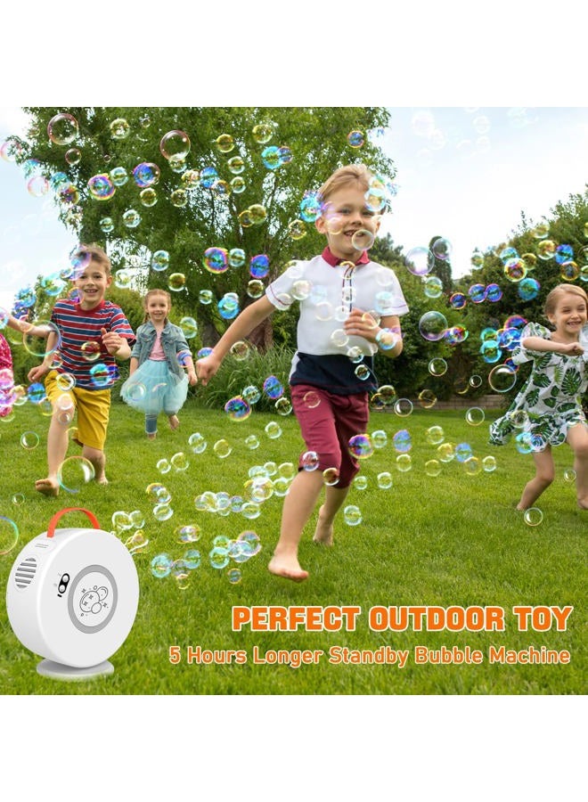 Weilim Bubble Machine Automatic Bubble Blower for Kids Toddlers Rechargeable Battery Portable Bubble Maker Electric Bubble Machine Auto Rotating 90°/360° Outdoor Toy for Birthday Party Wedding - Image 5
