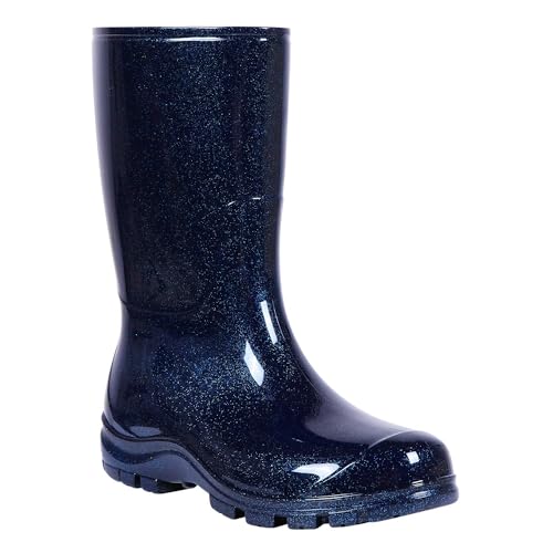 Asgard Women's Mid Calf Rain Boots Short Rubber Boots Waterproof Garden Shoes Starry Blue 41 (10) - Image 5