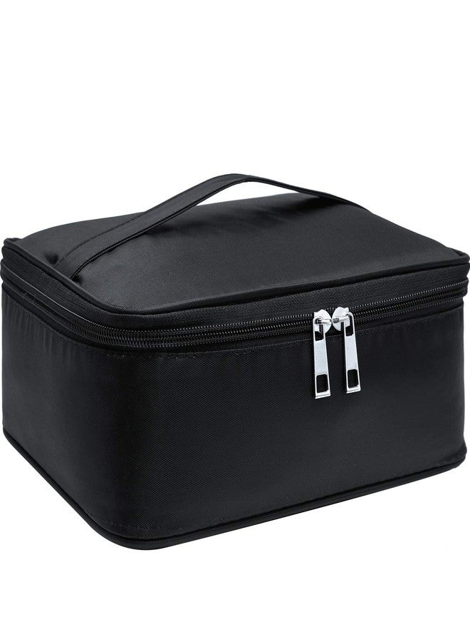 Narwey Travel Makeup Bag Large Cosmetic Bag Makeup Case Organizer for Women and Girls (Black-New) - Image 2