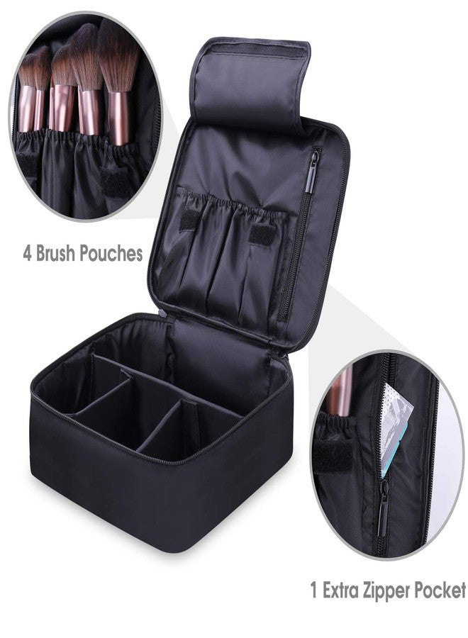Narwey Travel Makeup Bag Large Cosmetic Bag Makeup Case Organizer for Women and Girls (Black-New) - Image 5