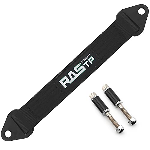 RASTP Limit Strap, Premium Quad Wrap Limit Strap Car Hauler Axle Straps Truck Wrecker Wheel Tie Down Strap with 10,000 Lb Webbing Strength (14 Inch, Black) - Image 1