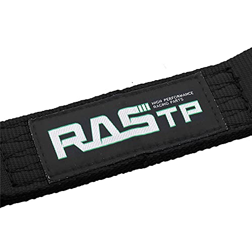 RASTP Limit Strap, Premium Quad Wrap Limit Strap Car Hauler Axle Straps Truck Wrecker Wheel Tie Down Strap with 10,000 Lb Webbing Strength (14 Inch, Black) - Image 5