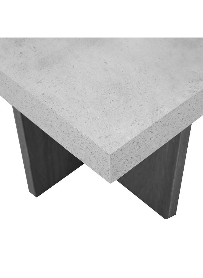 DANUBE HOME Pletora Coffee Table Multifunctional Living Room Table Space Saving Center Table Modern Design Furniture For Home Living Room L119xW59xH40cm - Cement Grey / Dark Oak  - Image 4