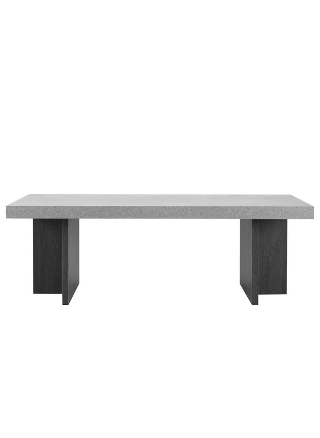 DANUBE HOME Pletora Coffee Table Multifunctional Living Room Table Space Saving Center Table Modern Design Furniture For Home Living Room L119xW59xH40cm - Cement Grey / Dark Oak  - Image 1