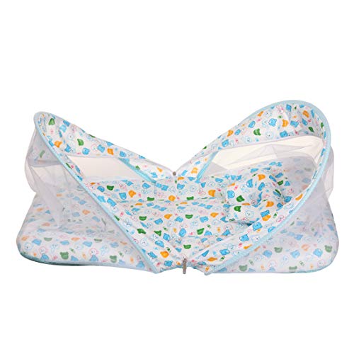 KooKyKooby Baby Mosquito and Insect Protection Net with Bedding (Blue(Teddy)) - Image 4