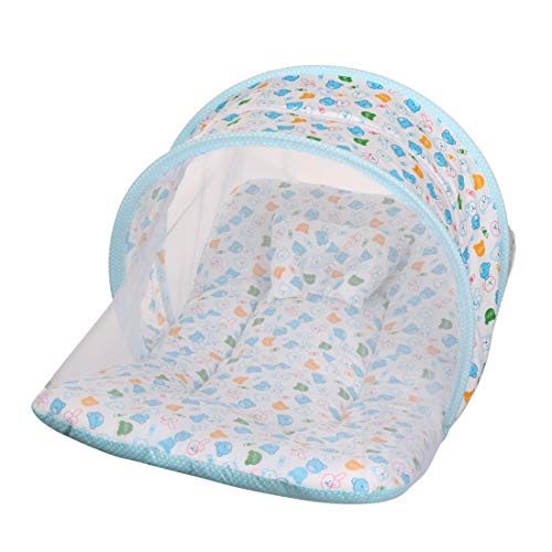 KooKyKooby Baby Mosquito and Insect Protection Net with Bedding (Blue(Teddy)) - Image 2