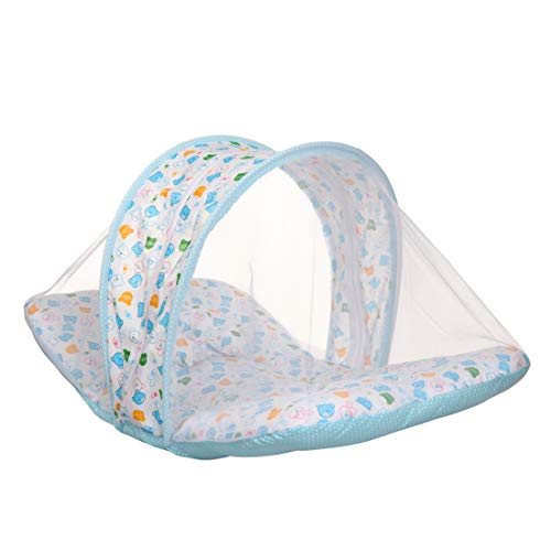 KooKyKooby Baby Mosquito and Insect Protection Net with Bedding (Blue(Teddy)) - Image 3