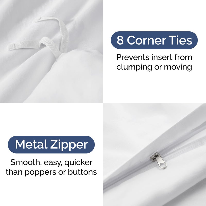 مجموعة حجم الحاف CAL King Size - Cal Size Size Size Size Extra - 104 "X 98" "Cal King Davet Cover W/ 2 Pillow Shams - Easy Care & Fade Free - Cofforter Cover w/ Zipper Clofures & Ties (Red)