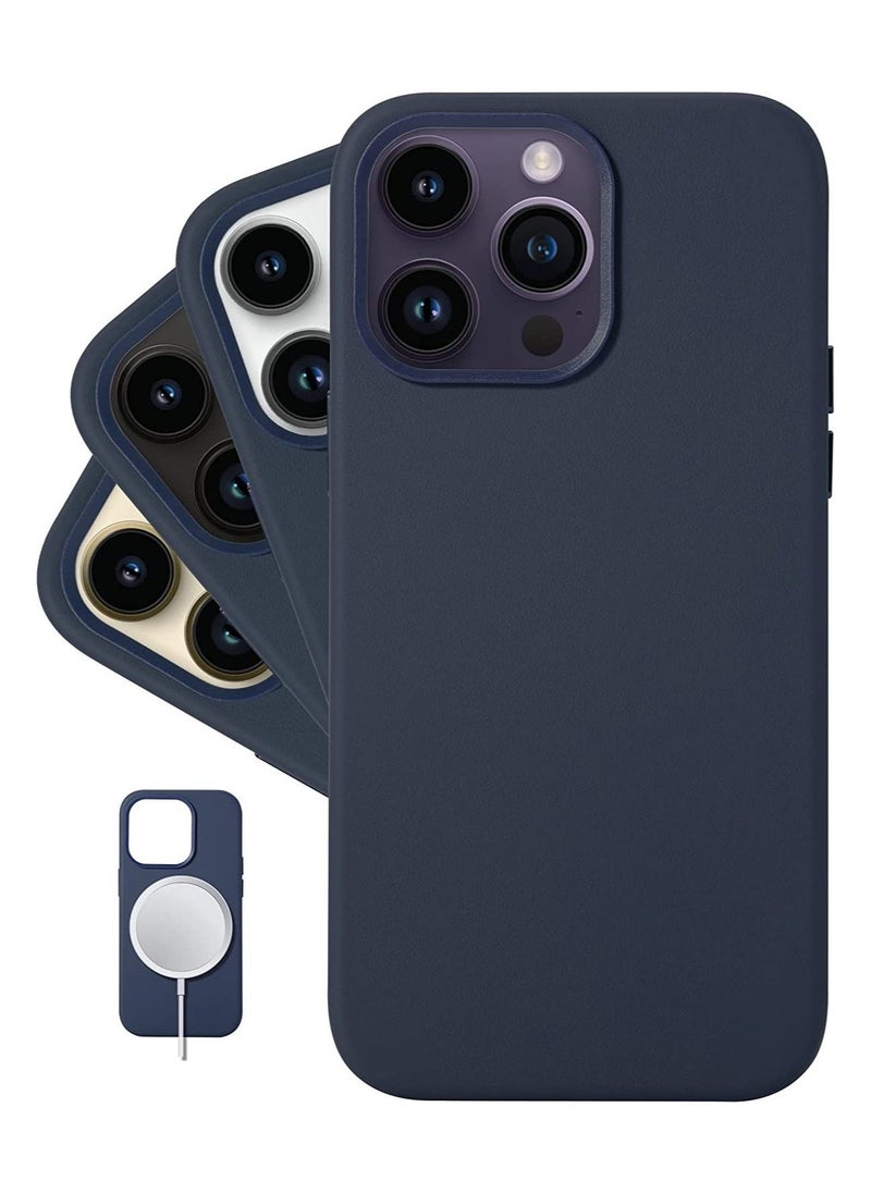 Raxoom For iPhone 14 Pro Max  European Nappa Leather Case - Smoothen and Soften Over Time - Compatible with Magsafe - Image 1