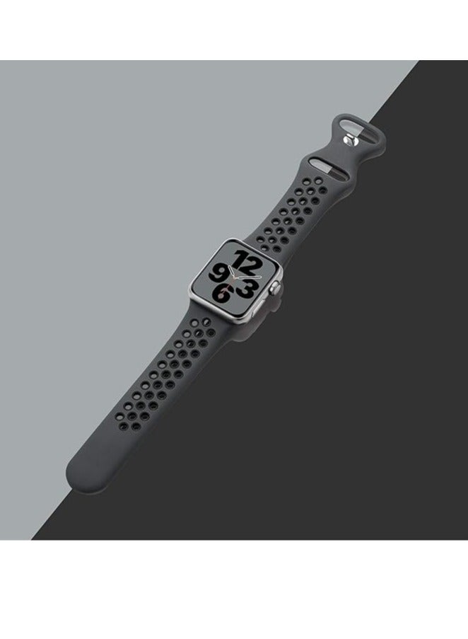 Sport Strap Compatible with Apple Watch Band 45mm 44mm 42mm 49mm, Soft Silicone Breathable Wristband Replacement Band for Apple Watch Strap/iWatch Ultra 2 SE Series 9 8 7 6 5 4 3 2 1 - Image 3