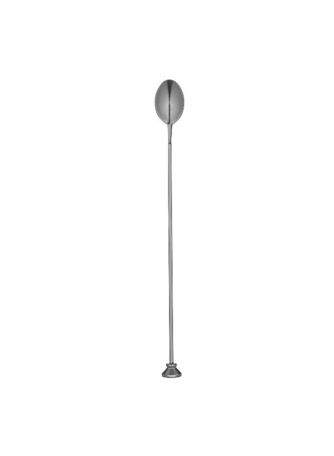 Restaurantware Bar Lux 12 Inch Bar Spoon, 1 Muddler Tip Cocktail Stirrer Spoon - Long, Commercial, Black-Plated Stainless Steel Cocktail Mixing Spoon, For Stirring And Mixing For Professionals - Image 2