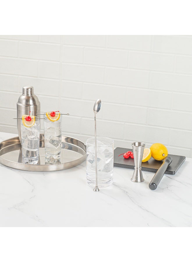 Restaurantware Bar Lux 12 Inch Bar Spoon, 1 Muddler Tip Cocktail Stirrer Spoon - Long, Commercial, Black-Plated Stainless Steel Cocktail Mixing Spoon, For Stirring And Mixing For Professionals - Image 4