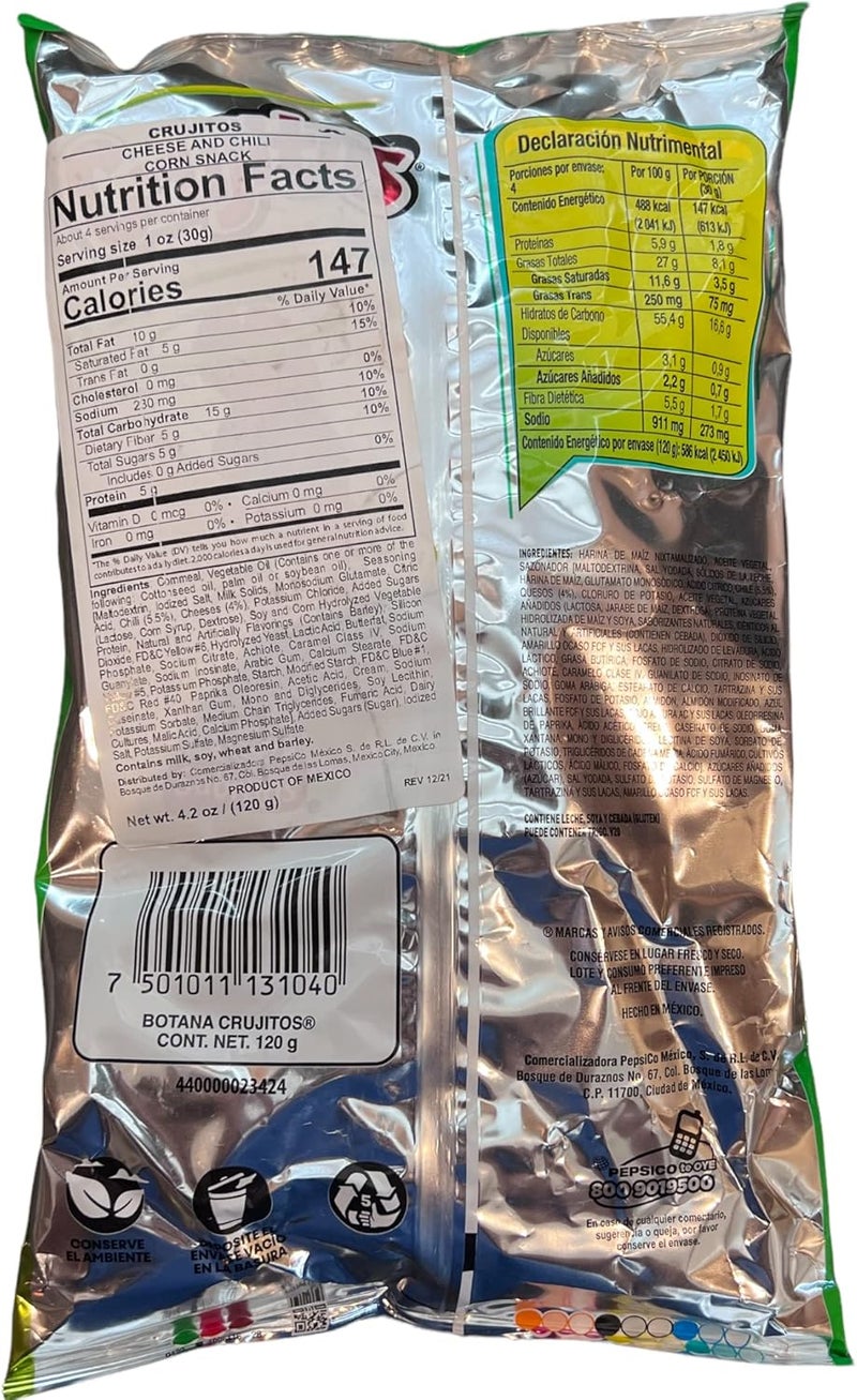 Sabritas Receta Crujiente Flamin' Hot Potato Chips - 3 Pack (3.5 oz Each) - Spicy Mexican Snack - Image 4