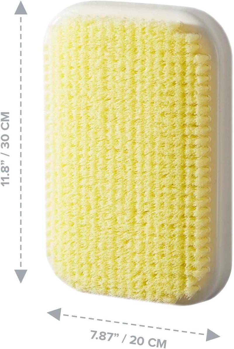 Primo Supply Wall Mounted Back Scrubber for Shower - Large Exfoliating Brush for Shower - Bathing Scrub Brush - Hands-Free Back Brush & Body Scrubber - Shower Accessories - 7.9x11.9in in-Shower Scrubber for Body - Image 2
