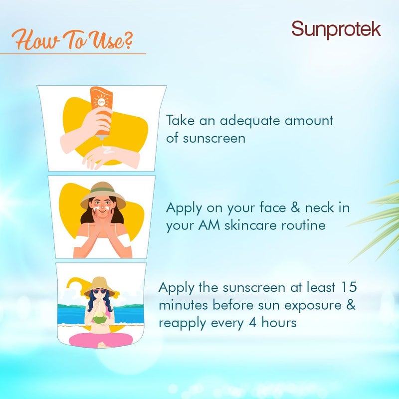 Salve Sunprotek Broad Spectrum Sunscreen with SPF 30 Body Face Lotion Protects from Harmful UVAUVB Sun Rays 50ml Pack of 4 - Image 5
