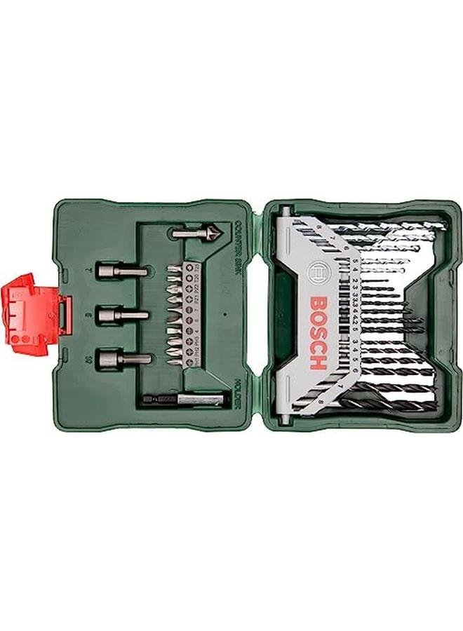BOSCH X Line Drill Line Set 33 Pieces Ideally Equipped To Handle Virtually Any Task Versatile Diy Enthusiast Set For Drilling Inch Wood And Metal - Image 2