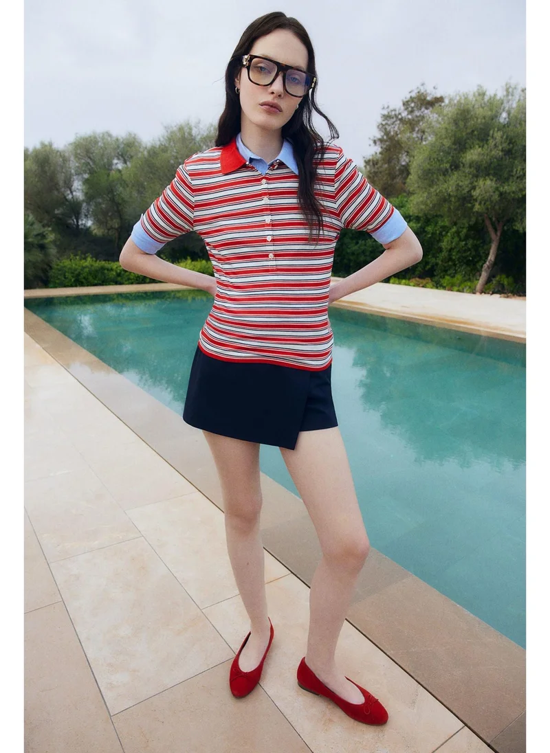 H&M Ribbed polo shirt