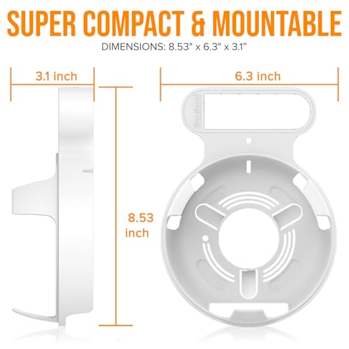 Bangcheer Wall Mount Bracket for TP-Link Deco BE23/BE25/BE3600/BE5000 Mesh WiFi 7 System Network and Power Cord Management Space-Saving TP-Link WiFi 7 Router Wall Mount Bracket (White-1Pack,White) - Image 2