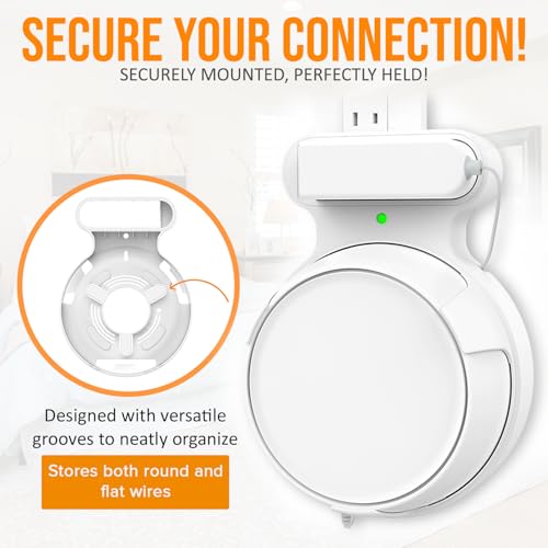 Bangcheer Wall Mount Bracket for TP-Link Deco BE23/BE25/BE3600/BE5000 Mesh WiFi 7 System Network and Power Cord Management Space-Saving TP-Link WiFi 7 Router Wall Mount Bracket (White-1Pack,White) - Image 4