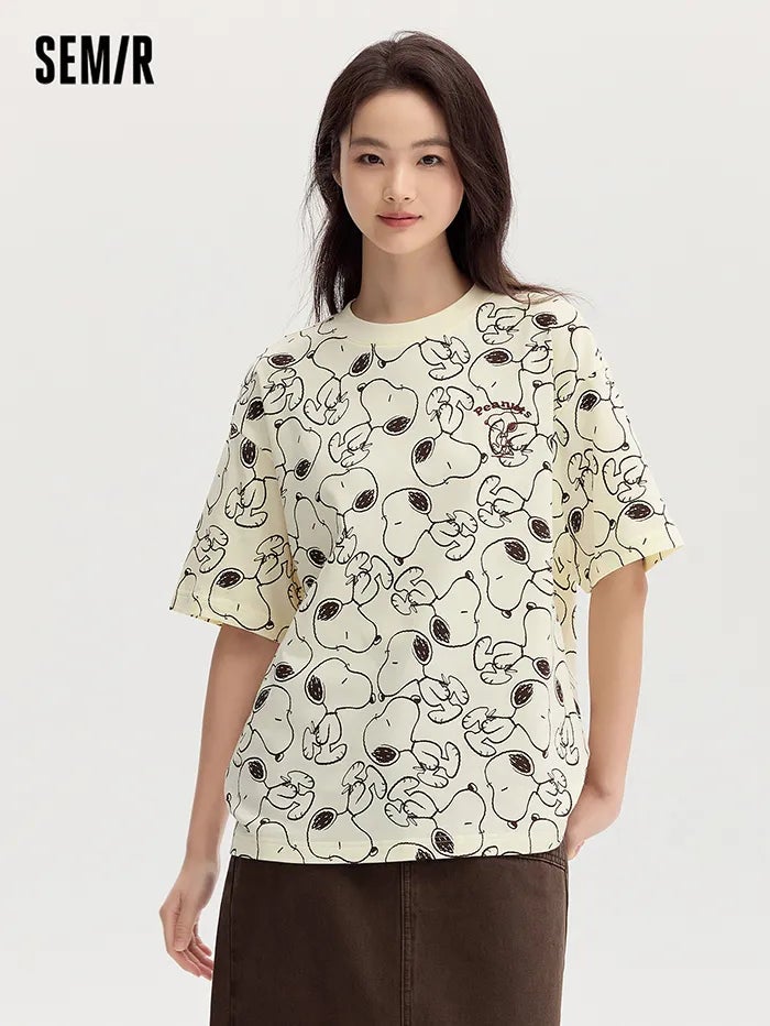 سيمير تيشيرت بنمط طبعات للنساء - Image 2