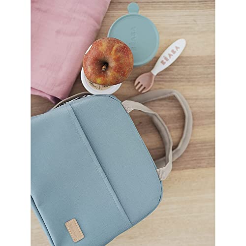 Beaba Insulated Lunch Bag for Baby & Kids, Isothermal Keeps Food Hot or Cold For Several Hours, Waterproof Fabric with Front Pocket, Large and Flexible Handles, Soft Material, 5L Capacity (Sage Green) - Image 5