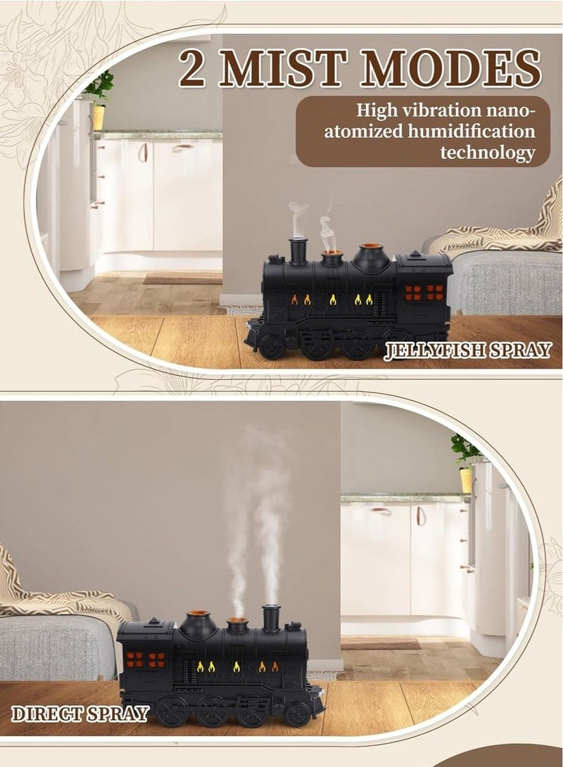 TIGER Train Essential Oil Diffuser 300ml – Retro Steam Train Design Aroma Humidifier with 2 Light Modes, 2 Mist Settings, Remote Control – Ultrasonic Cool Mist Diffuser for Bedroom, Home, Office, Gifts & Decor – Quiet Operation, Night Light - Image 5