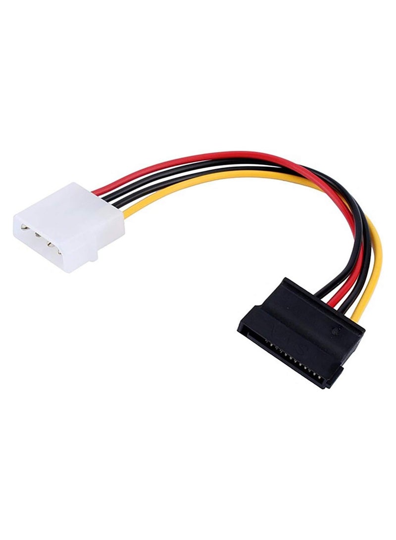 SOLDOUT SATA To IDE Power Cable 4 Pin IDE Male To 15-Pin SATA Female Port Cable (Single SATA) - Image 1