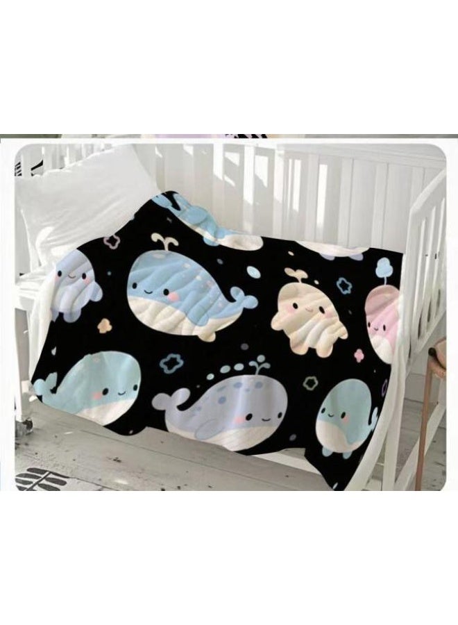 general Baby and children's cartoon flannel thin blanket (warm and comfortable, suitable for sleep, game use) 70cm*100cm - Image 2