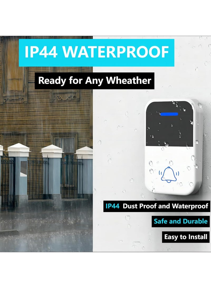Wireless Doorbell Set with Adjustable Volume IP44 Waterproof Doorbell with 38 Melodies Multipurpose for Home Apartment Office School Hospital  - Image 2